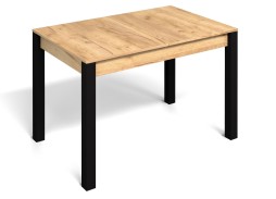 "Милан 3" раздвижной стол дуб крафт/чёрные ножки, Бител