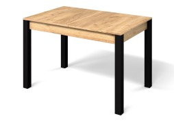 "Милан 3" раздвижной стол дуб крафт/чёрные ножки, Бител