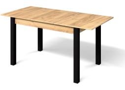 "Милан 3" раздвижной стол дуб крафт/чёрные ножки, Бител