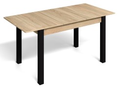 "Милан 3" раздвижной стол дуб сонома/чёрные ножки, Бител