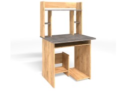 Компьютерный стол СК-5 с надстройкой дуб золотой/бетон ателье, ф-ка Бител