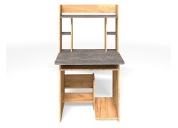Компьютерный стол СК-5 с надстройкой дуб золотой/бетон ателье, ф-ка Бител
