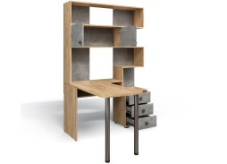 Компьютерный стол СК-10 (левый) дуб крафт золотой/бетон ателье, ф-ка Бител