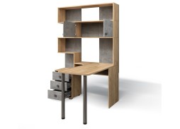 Компьютерный стол СК-10 (правый) дуб крафт золотой/бетон ателье, ф-ка Бител