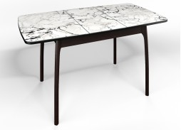 стол "Флорида" СМ-1 раздвижной, опора изогнутая венге массив, ф-ка Бител