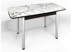 стол "Флорида" СМ-1 раздвижной, опора круглая маталл, венге/серебро, ф-ка Бител