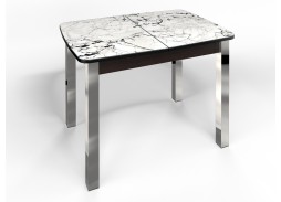 стол "Флорида" СМ-1 раздвижной, опора квадрат хром, венге, ф-ка Бител