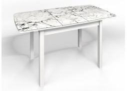 стол "Флорида" СМ-1 раздвижной, опора прямая массив белая, ф-ка Бител