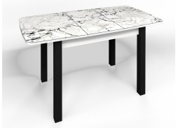стол "Флорида" СМ-1 раздвижной, опора чёрная квадрат, белый, ф-ка Бител