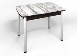 стол "Флорида" СМ-2 раздвижной, опора круглая маталл, венге/серебро, ф-ка Бител