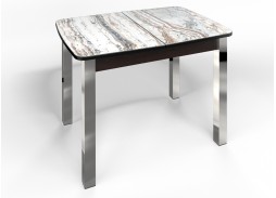 стол "Флорида" СМ-2 раздвижной, опора квадрат хром, венге, ф-ка Бител