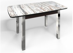 стол "Флорида" СМ-2 раздвижной, опора квадрат хром, венге, ф-ка Бител