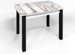 стол "Флорида" СМ-2 раздвижной, опора чёрная квадрат, белый, ф-ка Бител