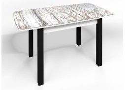 стол "Флорида" СМ-2 раздвижной, опора чёрная квадрат, белый, ф-ка Бител