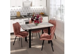 Обеденная группа "Флорида-Рим" СМ-2, опора чёрная квадрат, венге/чёрный/латте, ф-ка Бител 48 816 Р. в Вира Мебель Обеденная группа "Флорида-Рим" СМ-2, опора чёрная квадрат, венге/чёрный/латте, ф-ка Бител