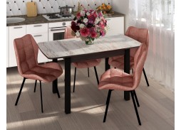 Обеденная группа "Флорида-Рим" СМ-2, опора чёрная квадрат, венге/чёрный/латте, ф-ка Бител 48 816 Р. в Вира Мебель Обеденная группа "Флорида-Рим" СМ-2, опора чёрная квадрат, венге/чёрный/латте, ф-ка Бител