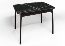 стол "Флорида" СМ-3 раздвижной, опора изогнутая венге массив, ф-ка Бител