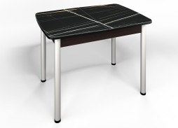 стол "Флорида" СМ-3 раздвижной, опора круглая маталл, венге/серебро, ф-ка Бител