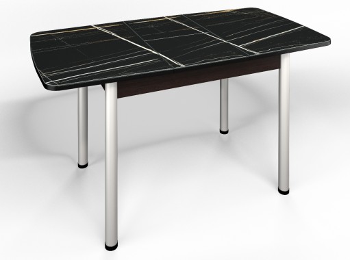 стол "Флорида" СМ-3 раздвижной, опора круглая маталл, венге/серебро, ф-ка Бител