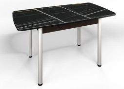 стол "Флорида" СМ-3 раздвижной, опора круглая маталл, венге/серебро, ф-ка Бител