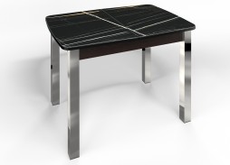 стол "Флорида" СМ-3 раздвижной, опора квадрат хром, венге, ф-ка Бител