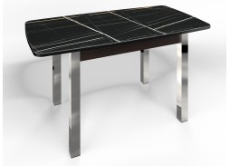 стол "Флорида" СМ-3 раздвижной, опора квадрат хром, венге, ф-ка Бител