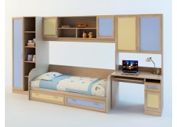 "Белоснежка 2" детская стенка 43 800 Р. в Вира Мебель  "Белоснежка 2" детская стенка