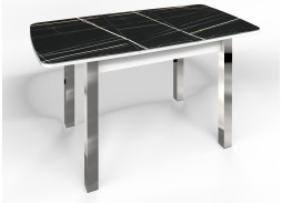 стол "Флорида" СМ-3 раздвижной, опора квадрат хром, белый, ф-ка Бител