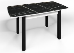 стол "Флорида" СМ-3 раздвижной, опора чёрная квадрат, белый, ф-ка Бител