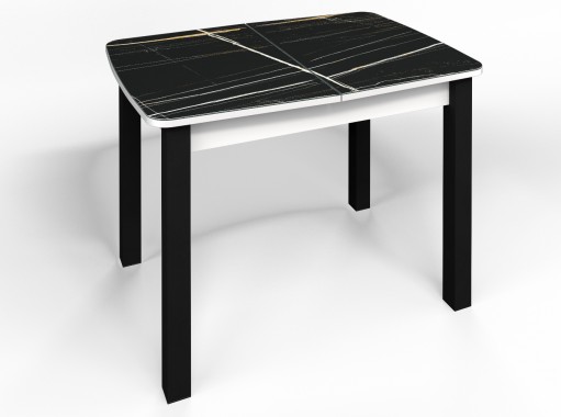 стол "Флорида" СМ-3 раздвижной, опора чёрная квадрат, белый, ф-ка Бител