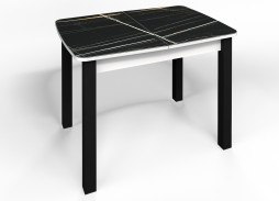 стол "Флорида" СМ-3 раздвижной, опора чёрная квадрат, белый, ф-ка Бител