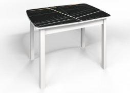 стол "Флорида" СМ-3 раздвижной, опора прямая массив белый, ф-ка Бител