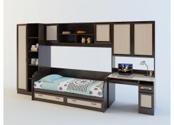 "Белоснежка 2" детская стенка (венге/дуб молочный) 43 800 Р. в Вира Мебель "Белоснежка 2" детская стенка (венге/дуб молочный)