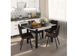 Обеденная группа "Флорида-Рим" СМ-3, опора чёрная квадрат, белый/чёрный/умбер, ф-ка Бител 48 816 Р. в Вира Мебель Обеденная группа "Флорида-Рим" СМ-3, опора чёрная квадрат, белый/чёрный/умбер, ф-ка Бител
