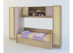 "Белоснежка 3" детская стенка 41 100 Р. в Вира Мебель  "Белоснежка 3" детская стенка