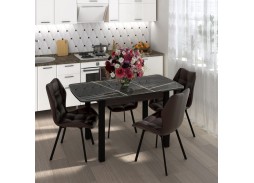 Обеденная группа "Флорида-Рим" СМ-3, опора чёрная квадрат, венге/умбер, ф-ка Бител 48 816 Р. в Вира Мебель Обеденная группа "Флорида-Рим" СМ-3, опора чёрная квадрат, венге/умбер, ф-ка Бител