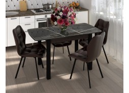 Обеденная группа "Флорида-Рим" СМ-3, опора чёрная квадрат, венге/умбер, ф-ка Бител 48 816 Р. в Вира Мебель Обеденная группа "Флорида-Рим" СМ-3, опора чёрная квадрат, венге/умбер, ф-ка Бител