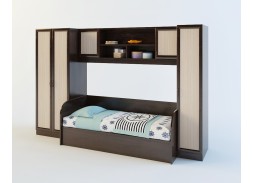 "Белоснежка 3" детская стенка (венге/дуб молочный) 41 100 Р. в Вира Мебель "Белоснежка 3" детская стенка (венге/дуб молочный)