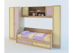 "Белоснежка 3 с ящиками" детская стенка  с ящиками