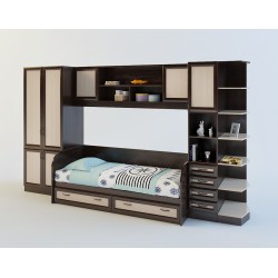 Белоснежка 4 детская стенка (венге/дуб молочный)