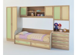 "Белоснежка 5" детская стенка 47 900 Р. в Вира Мебель "Белоснежка 5" детская стенка