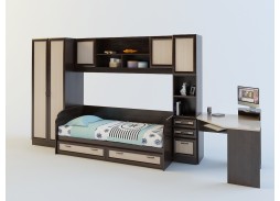 "Белоснежка 6" детская стенка (венге/дуб молочный) 43 950 Р. в Вира Мебель "Белоснежка 6" детская стенка (венге/дуб молочный)