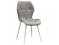 Стул Дора велюр грей/ножки белые, ф-ка Олимп