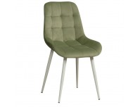 Стул Кварта велюр нефрит/ножки белые, ф-ка Олимп