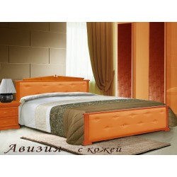 Авизия с кожей кровать