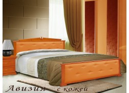 "Авизия с кожей" кровать 27 300 Р. в Вира Мебель "Авизия с кожей" кровать