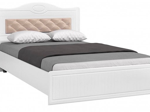 "Монако МН-8+8А" кровать 1400 с мягкой спинкой, с ортопедом, ф-ка Система Мебели