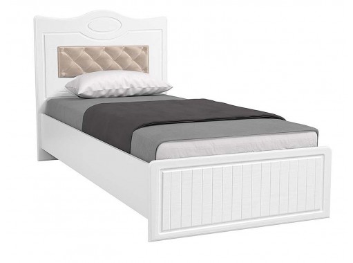 "Монако МН-10+10А" кровать 900 с мягкой спинкой, с настилом, ф-ка Система Мебели