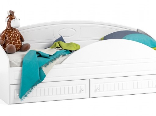 "Монако МН-11+11а" кровать одинарная с ящиками и бортом, ф-ка Система Мебели
