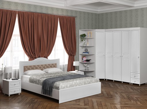 "Монако 5.1" спальня с мягким элементом, ф-ка Система Мебели